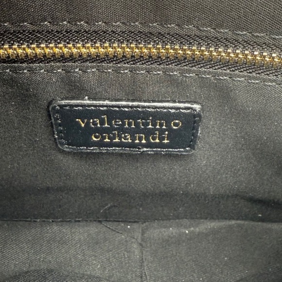 Valentino Orlandi Crossbody Bag Black Vegan‎ Leather Studded  Purse $280 - Picture 7 of 14